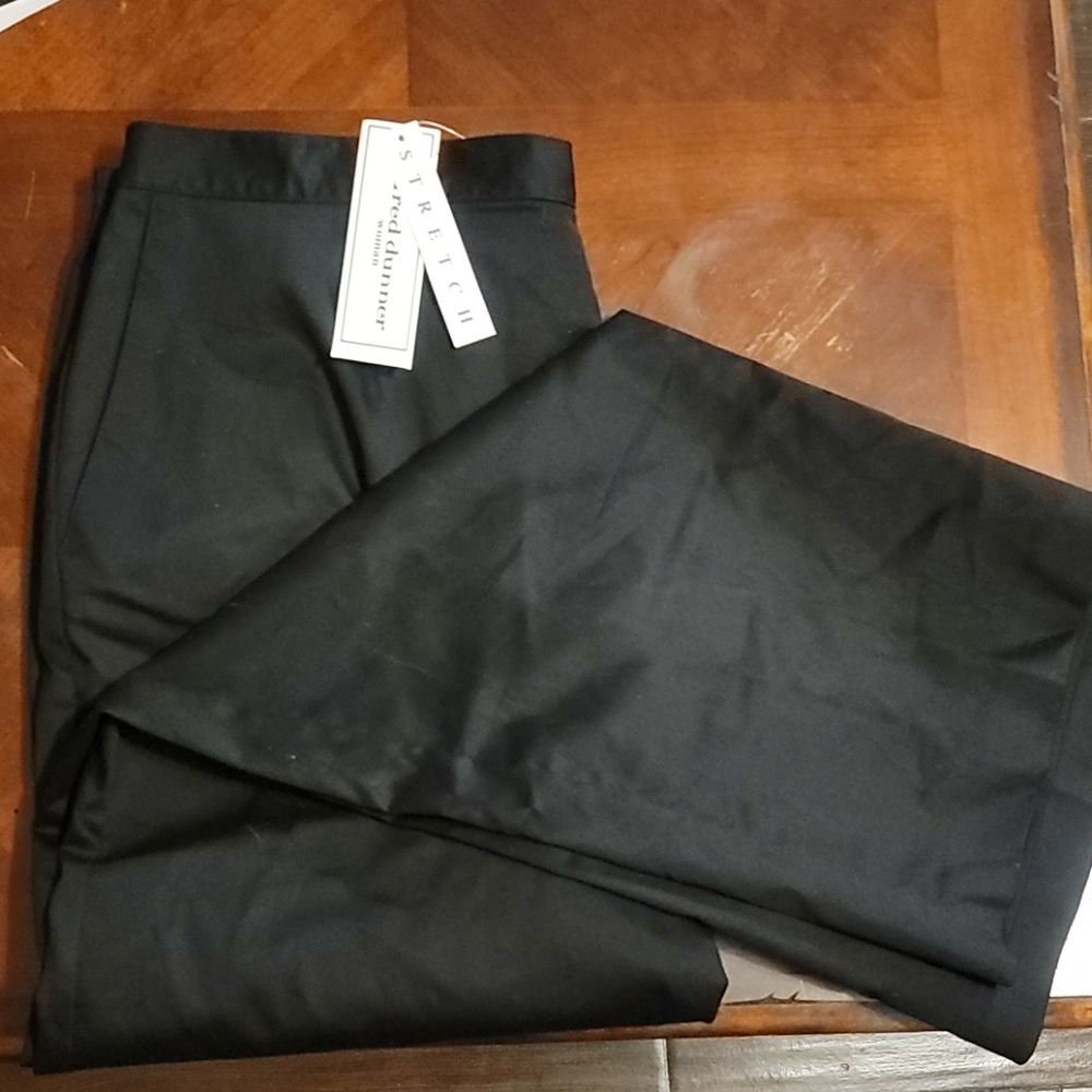 NWT Alfred Dunner Pull On Black Pants - Size 18W
